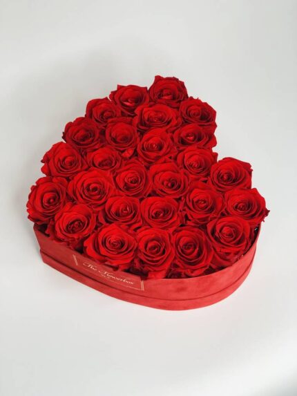 Flower Box Heart - Wieczne róże